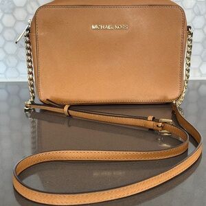 Michael Kors Brown Crossbody Bag with Gold Chain